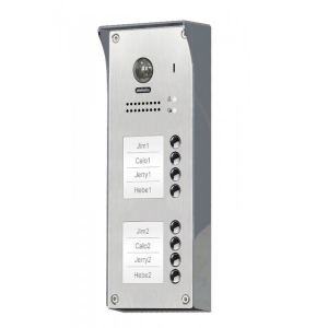 DT608-ID-S8-FE * Post de apel video pentru 8 apartamente cu cititor de proximitate si lentila Fisheye