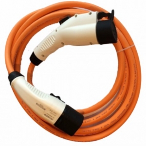 T12/32P * Cablu de incarcare pentru masinile electrice de la  J1772 (IEC tip 1) la 62196-2 (tip 2) 7.2KW, 32A/240V monofazat lungime 5 m culoare portocaliu