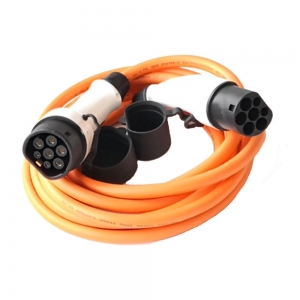 T22-3/16P * Cablu de incarcare pentru masini electrice de la 62196-2 (tip 2) la 62196-2 (tip 2), 11KW, 16A/380V trifazat lungime 5 m culoare portocaliu