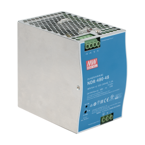 NDR-480-48 * Sursa de alimentare industriala 48vcc/ 480W, cu o singura iesire, montare pe sina DIN