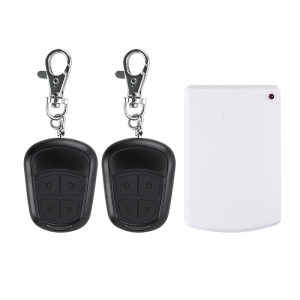 ACS-146R * Set radiocomanda cu 4 canale si cod saritor, unitate receptor si doua telecomenzi cu 4 butoane (500m)