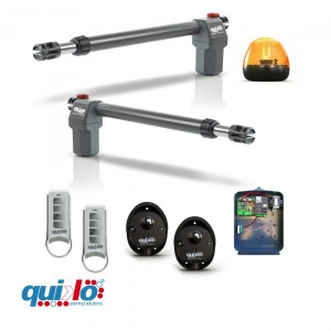 QK-E400KITFCC * Kit automatizare porti batante, max. 4m/ canat, 220Vca, cu opritoare mecanice interne - EON