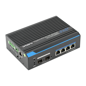 UTP7304GE-POE * Switch industrial POE++ cu management, FAST RING (SFP), 4 porturi ethernet gigabit + 2 porturi SFP gigabit
