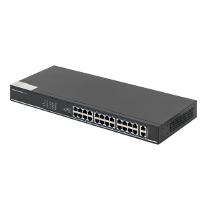 SF26P-LM *  Switch ethernet PoE+ cu functie PoE Watchdog, 24 porturi 10/100Mbps POE+ downlink, 2 porturi 10/100/1000Mbps uplink