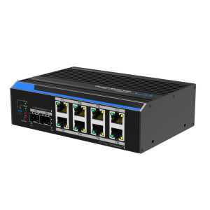 UTP7208GE * Switch industrial cu 8 porturi ethernet gigabit si 2 porturi gigabit SFP, alimentare 12~48Vcc, Fast Ring, BSP