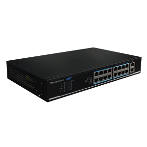 UTP1218-PSB150 * Switch ethernet PoE+, 16 porturi 10/100Mbps POE+ downlink, 2 porturi 10/100/100Mbps uplink, functie POE Watchdog