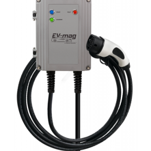 GS107T2GC * Statie de incarcare fixa, alimentare monofazata, 220V/32A, 7.2 kW, cu outlet Type 2, LED prezenta tensiune, LED incarcare
