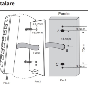 SK2-EM/MF * Controler de acces multi-functional cu tastatura si cartele de proximitate EM 125KHz si MF 13.56MHz