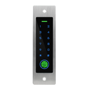 EF4 * Controler de acces stand-alone, incastrabil, antivandal de exterior cu tastatura, cititor RFID si amprenta