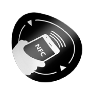 NFC-3013-rd/bk * Tag NFC autoadeziv, rotund