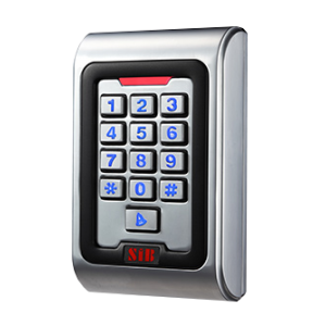 SK-8MF-W * Controler de acces stand-alone cu tastatura iluminata si cititor RFID MF 13.56MHz, anti-vandal, rezistent la apa si praf
