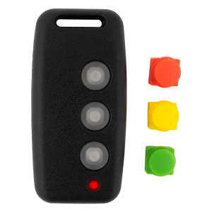 SMB-T009 * Telecomanda radio cu trei butoane, cod saritor, IP54, destinat receptoarelor radio PF009007A