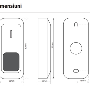OP02H1-W * Buton de iesire cu infrarosu si temporizare, IP68