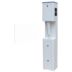 TS-SBT2000S-W * Poarta batanta bidirectionala, automata, cu brat din sticla acrilica, culoare alb