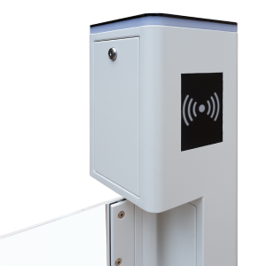 TS-SBT2000S-W * Poarta batanta bidirectionala, automata, cu brat din sticla acrilica, culoare alb