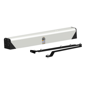SDO-502(V2) * Amortizor electric pentru usi batante cu latime de pana la 1200mm si greutate de pana la 100kg, cu deschidere la exterior, cu motor fara perii