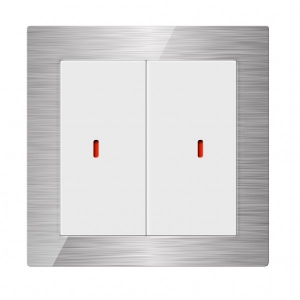 CHKP-02/01.1.20 * Buton inteligent metalic - 2 canale