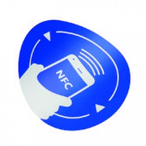NFC-3016-bl * Tag NFC autoadeziv, rotund, albastru