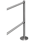K-VO * Stalp de capat din INOX , suport balustrade din INOX