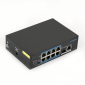 UTP7108E-POE * Switch ethernet industrial PoE+, 8 porturi 10/100Mbps Base-T downlink, 1 port 10/100/1000Mbps Base-T uplink, 1 port 1000Mbps Base-X SFP