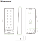 ACC-ER-QR600-VK-2 * Cititor de proximitate RFID MF 13.56MHz , PIN si cod QR, cu comunicatie Wiegand si RS485, tastatura touch, IP65