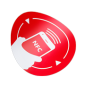 NFC-3013-rd/bk * Tag NFC autoadeziv, rotund