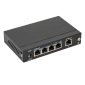 UTP1-SW0401-TP60 * Switch PoE 5 porturi (4 downlink, 1 uplink) pentru sisteme de supraveghere