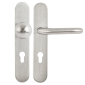 YH-D90L-85 * Set manere cu clanta tubulara si buton fix drept cu shield interax 85